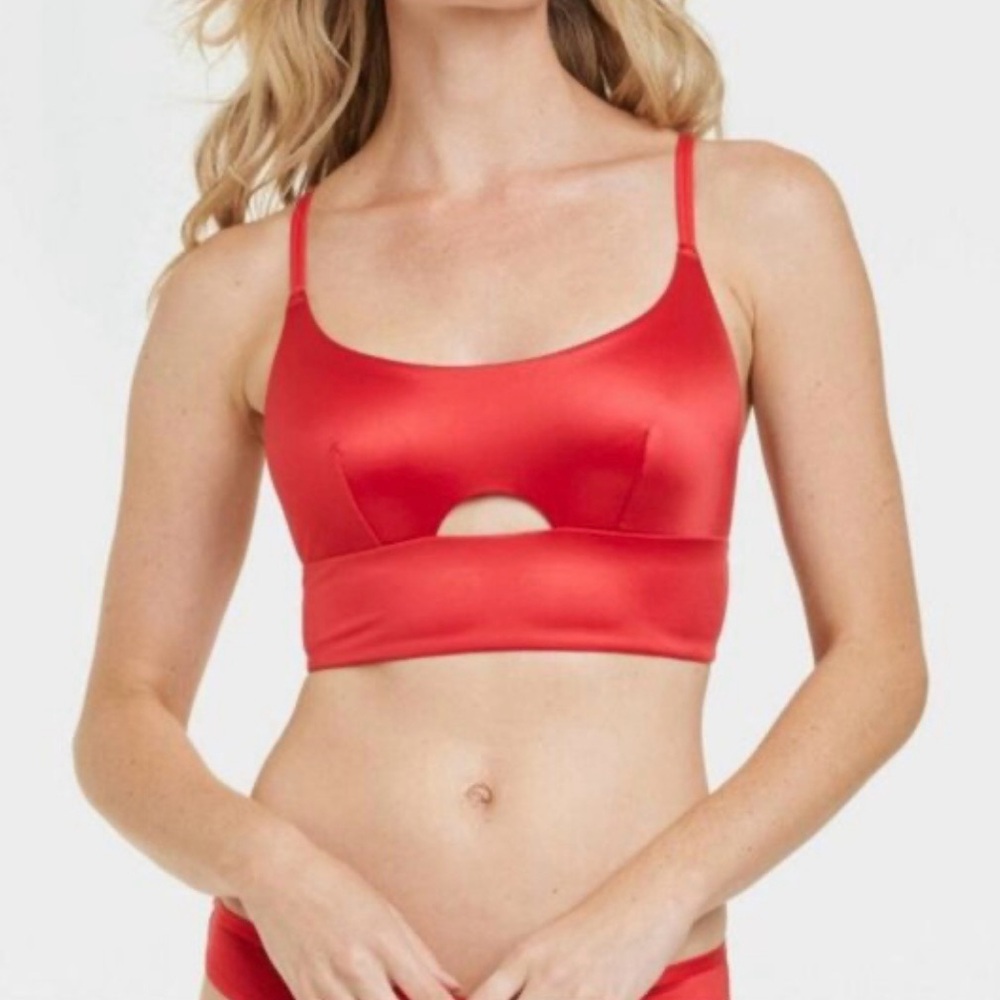 Auden Vibrant Red Cutout Bralette